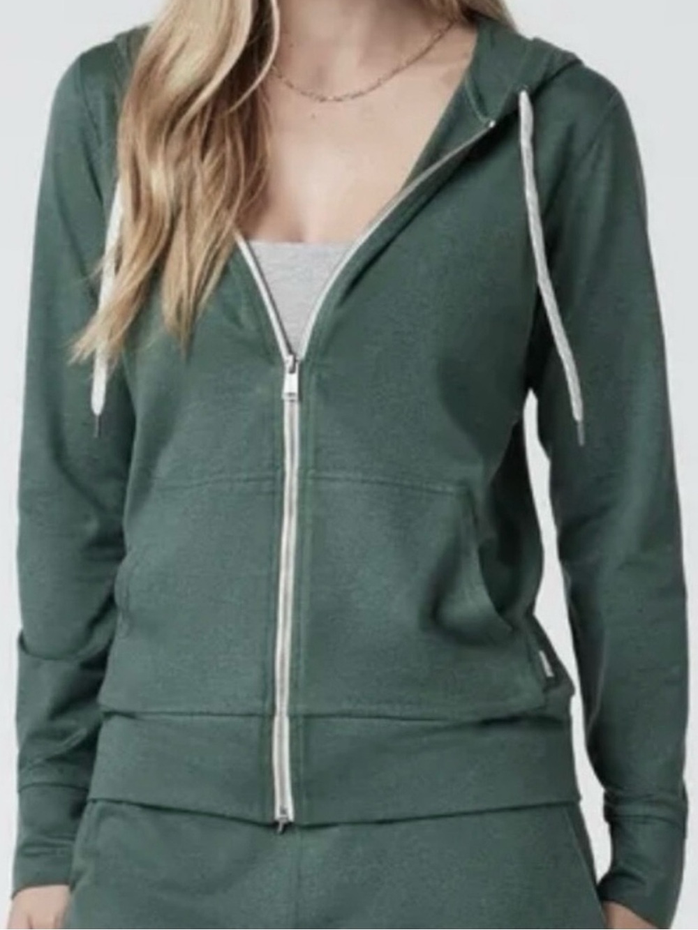 Vuori Green Zip-Up Hoodie.
